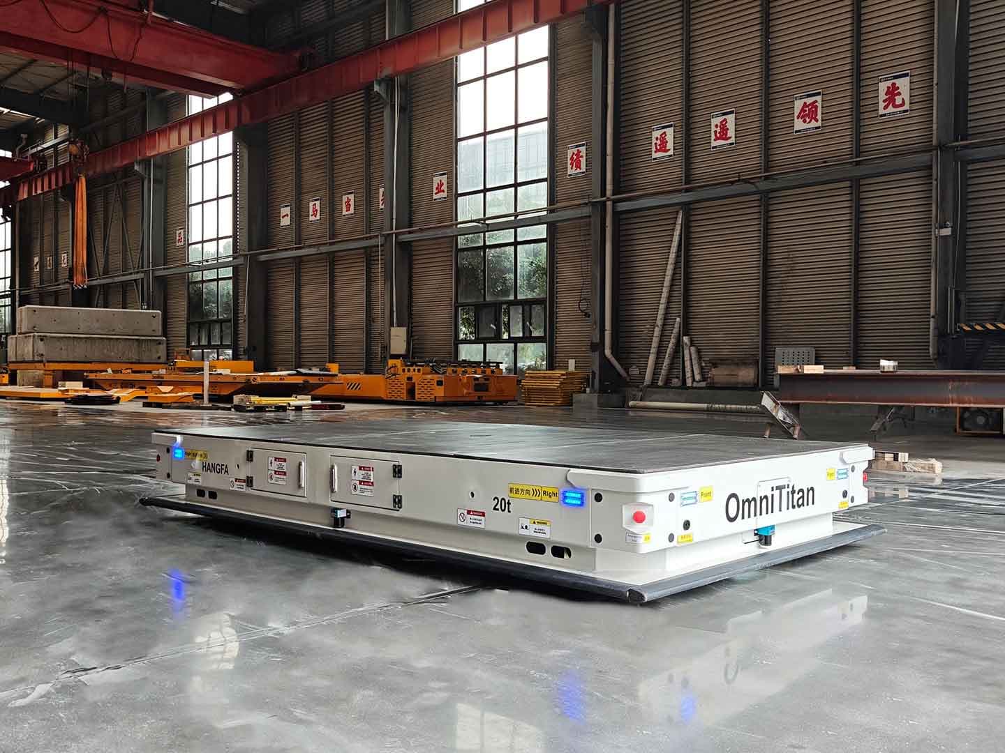 20t双车联动AGV应用于转运部件-2