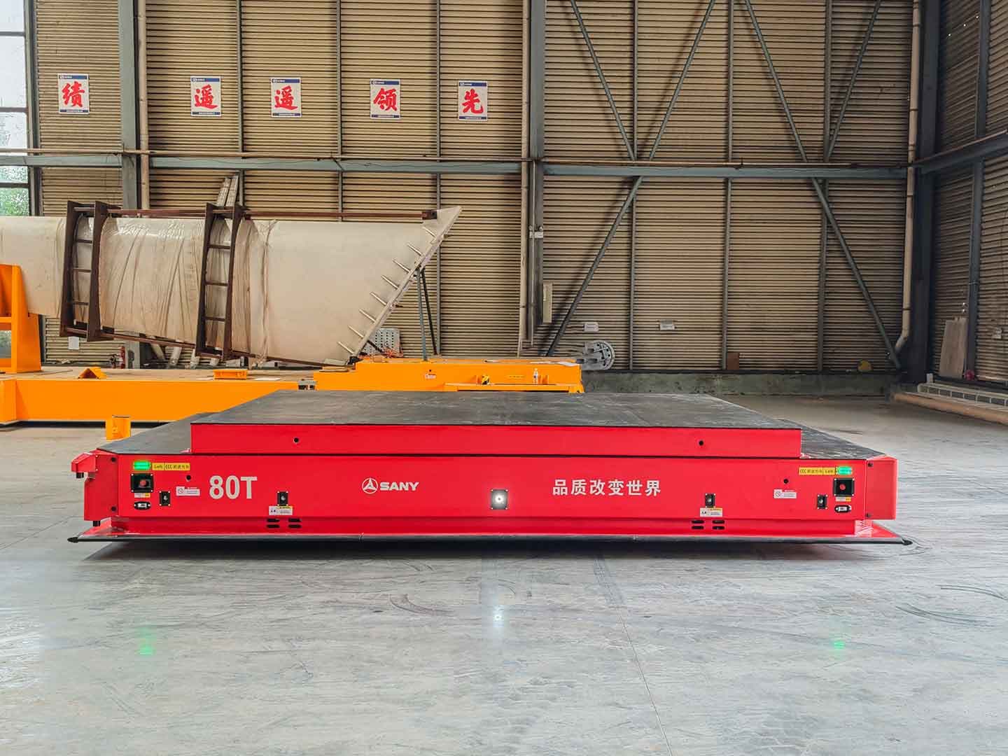 Application of 80t Heavy-Duty AGV for Large Component Transportation-3
