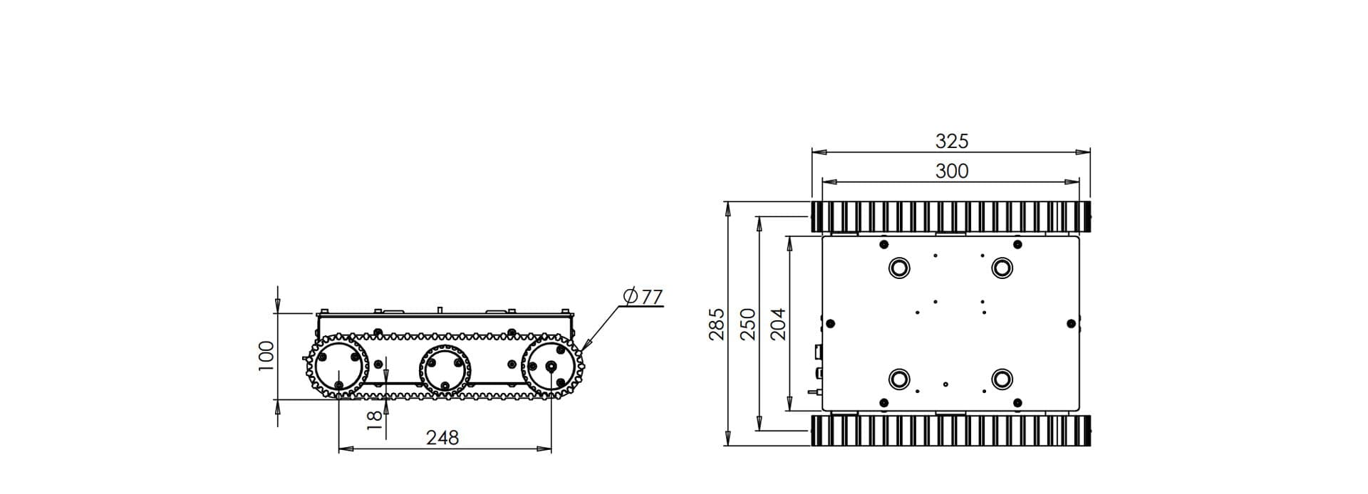 Discovery L1 Crawler PlatformExterior Dimension