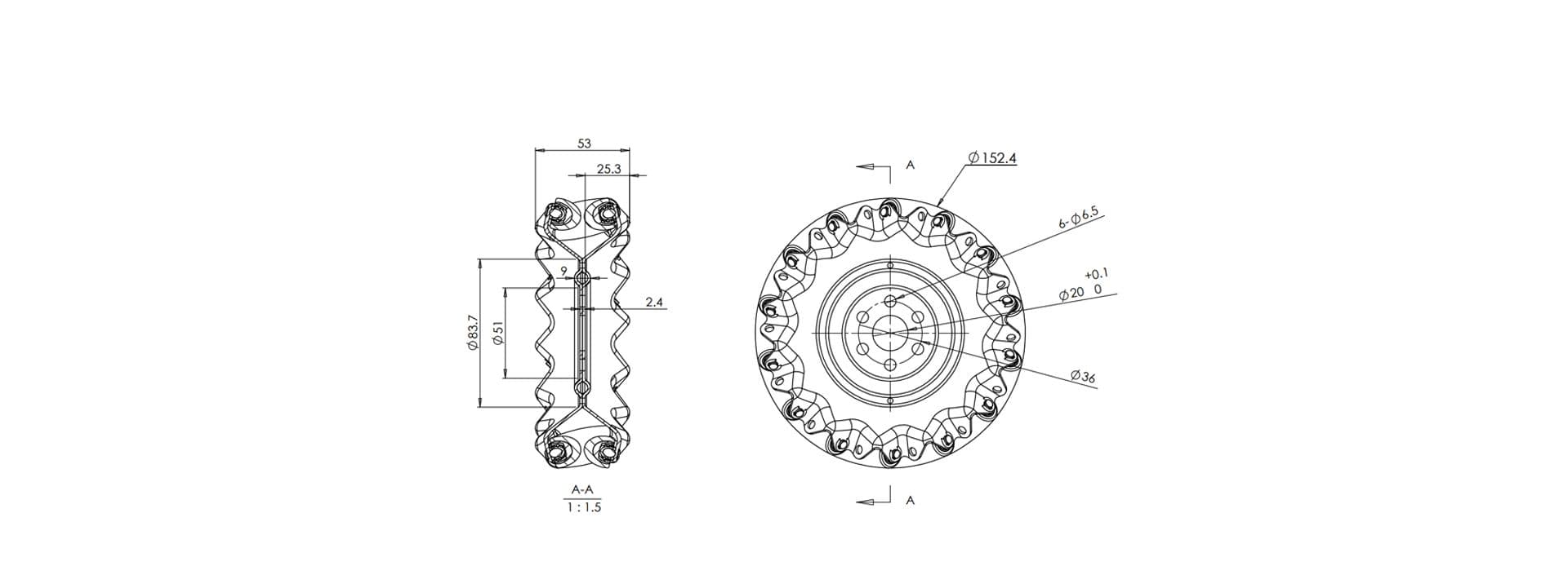 QMA-20Exterior Dimension