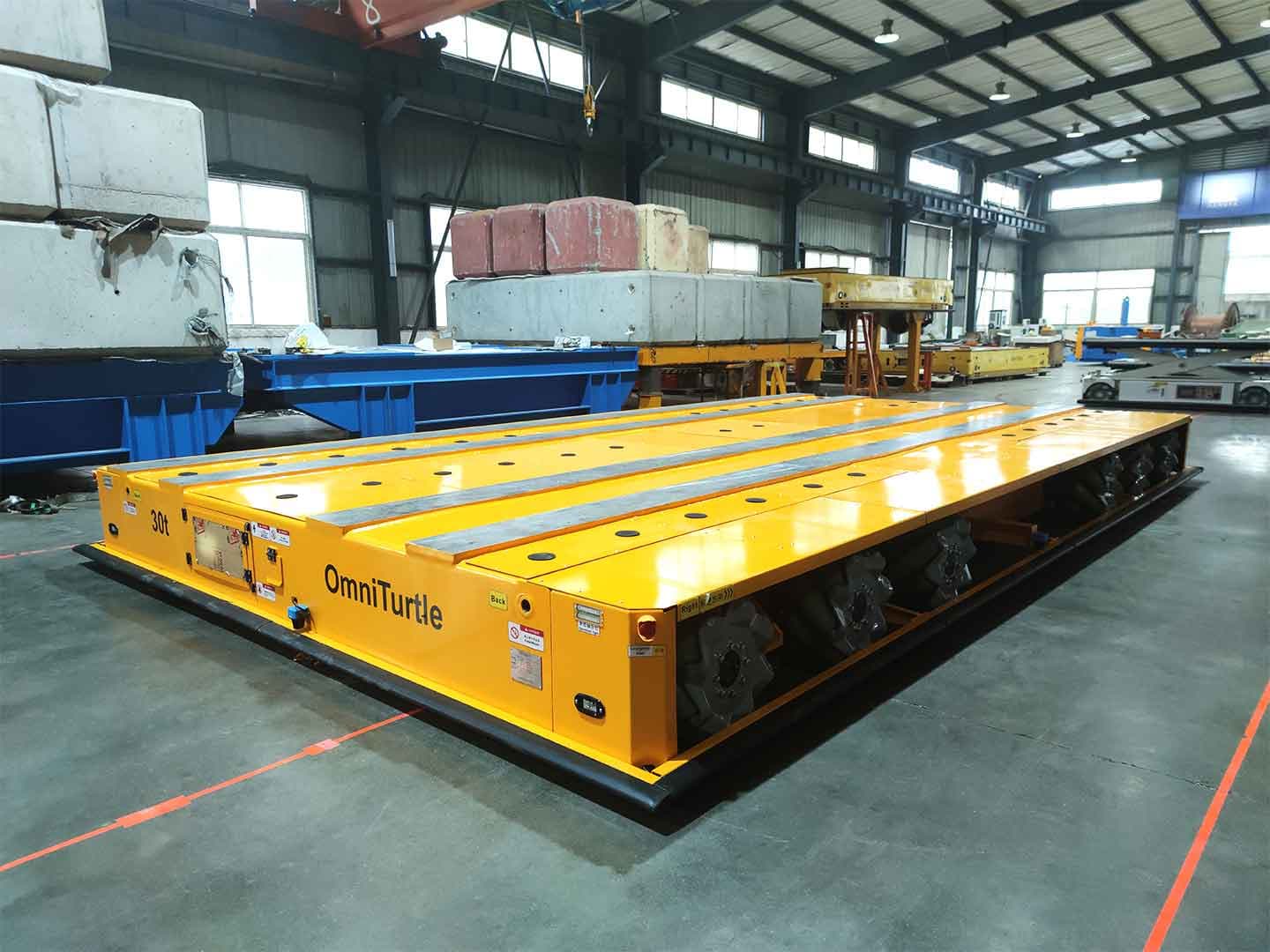Применение AGV грузоподъёмностью 20 тонн для транспортировки крыльев в цехе-0