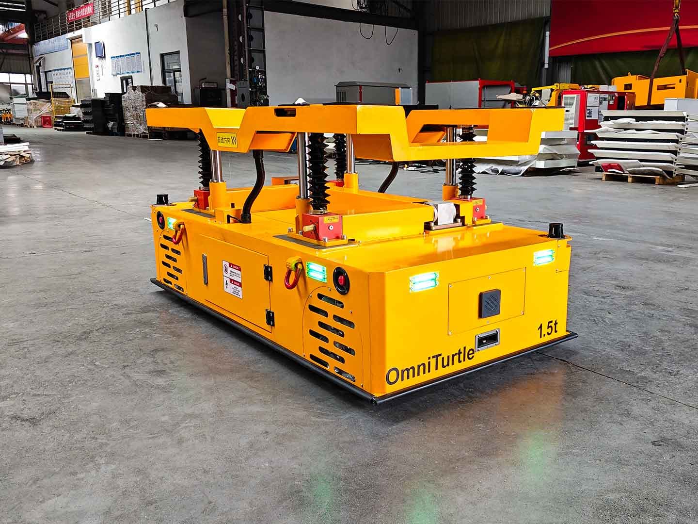 Application of 1.5t Tooling AGV in Transporting Components-0