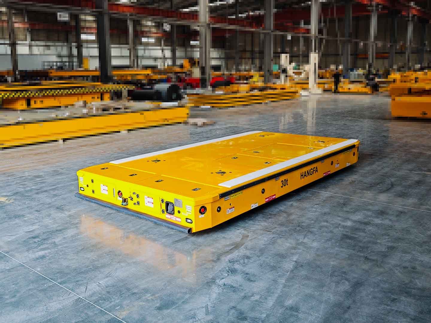 Application of 30t AGV in Transporting Workpieces-1