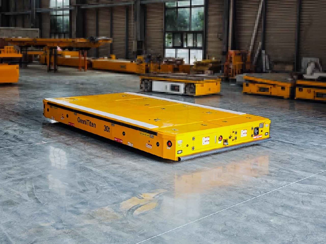 Application of 30t AGV in Transporting Workpieces-0