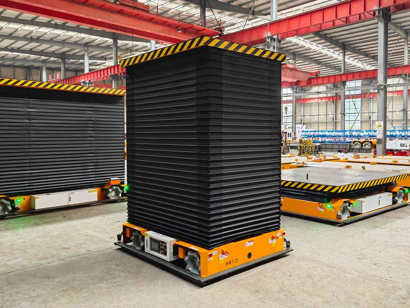 Application of 1.2t movable lifting platform for workpiece transportation-1