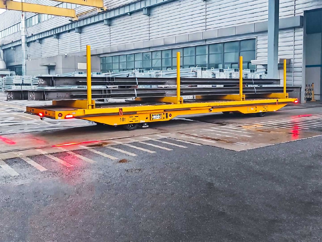 Application of 10-ton Heavy-Duty AGV in Steel Bar Transportation