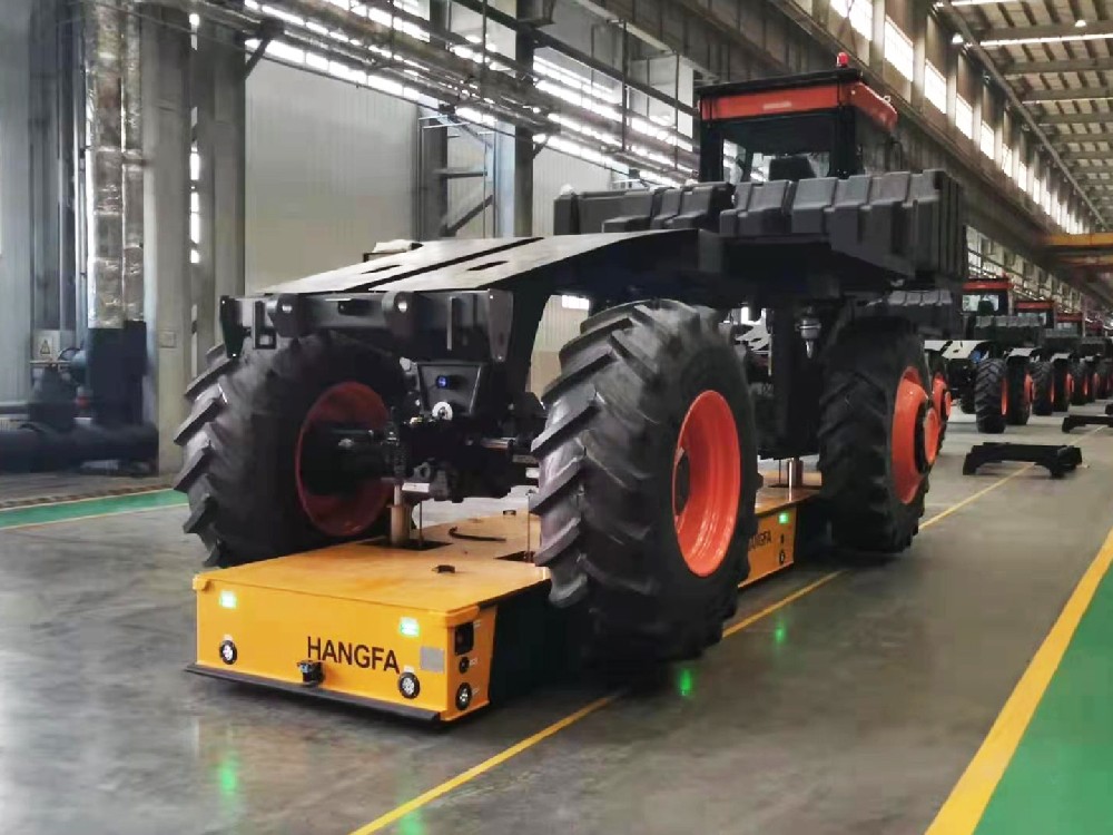 40t trackless transport vehicle applied to the handling of cotton picking machine frame