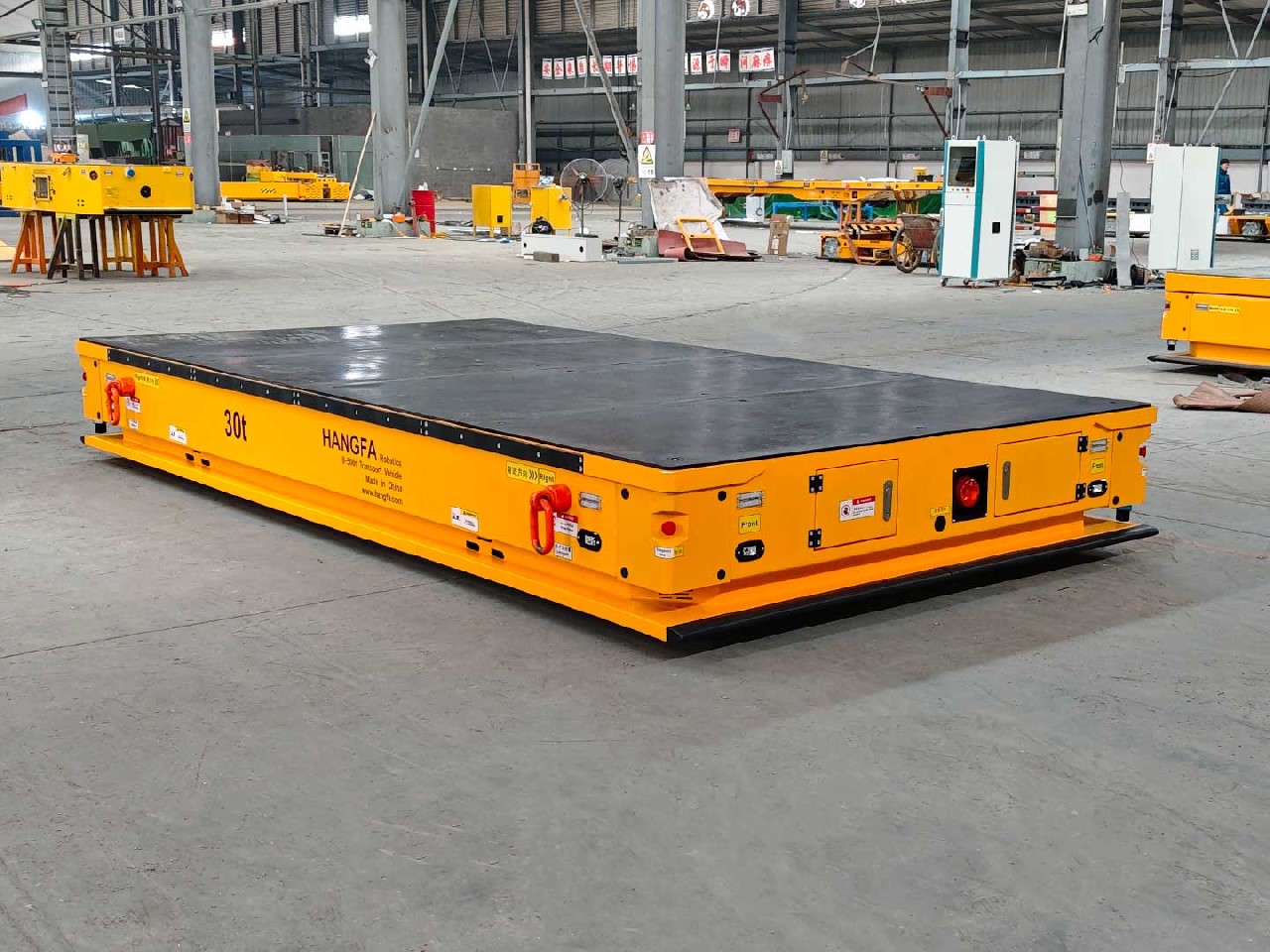 Application of 30t Heavy-Duty AGV for Component Transport with Custom Pallets
