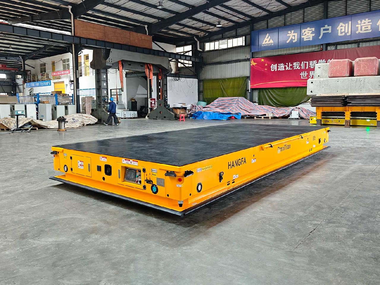 Application of 80t Heavy-Duty AGV for Component Transport