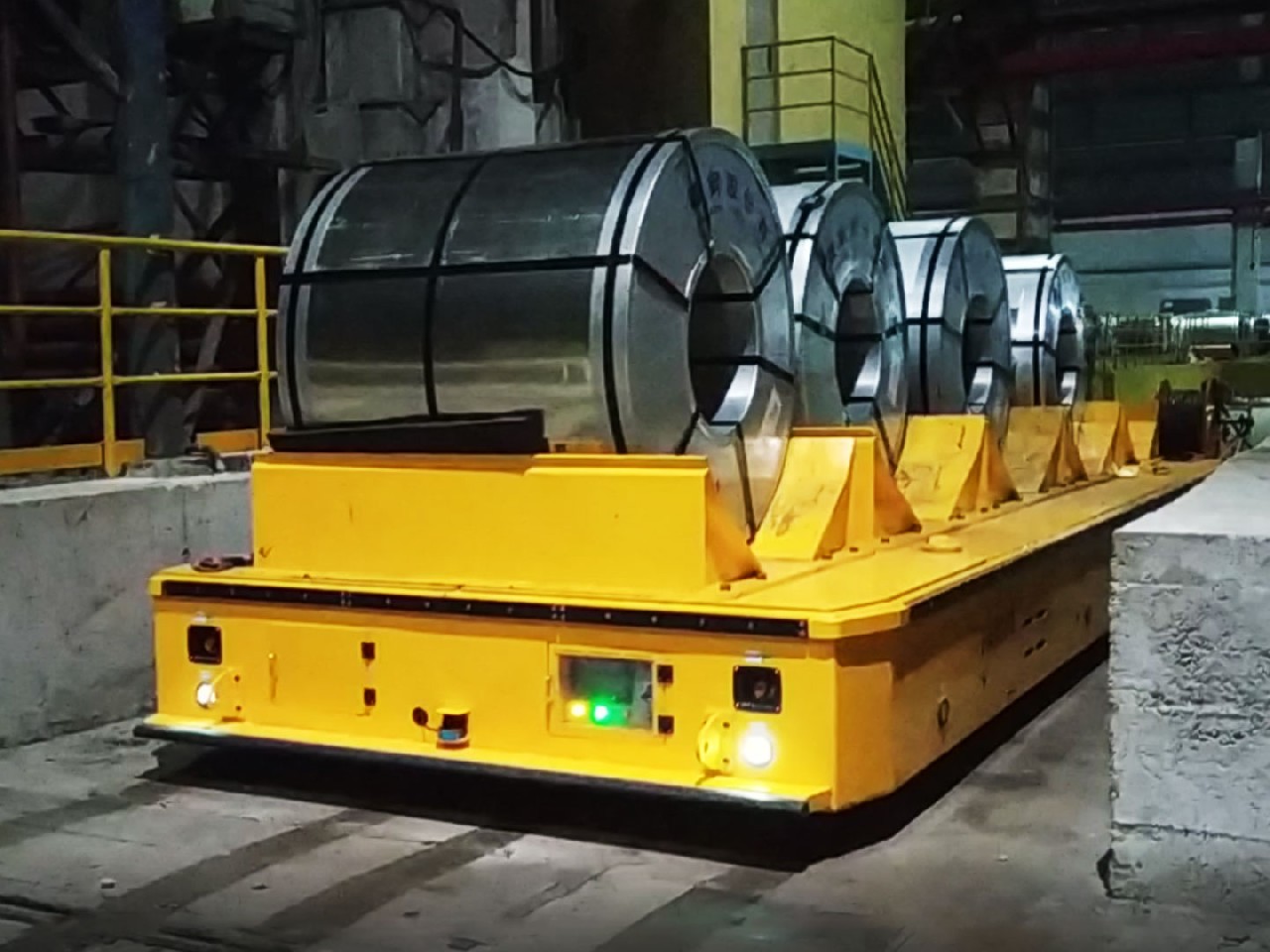 50t AGV applied to the transportation of metal raw materials in the metal processing industry