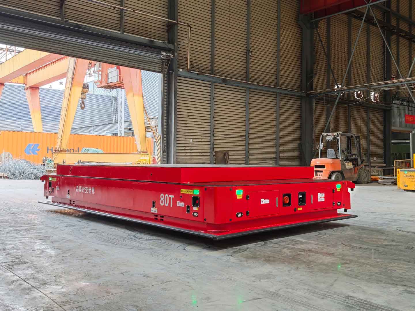 Application of 80t Heavy-Duty AGV for Large Component Transportation