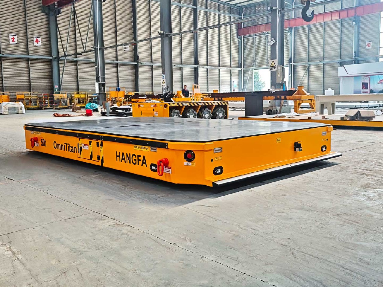 Application of 50-Ton Wheeled Transport Vehicle for Workpiece Handling