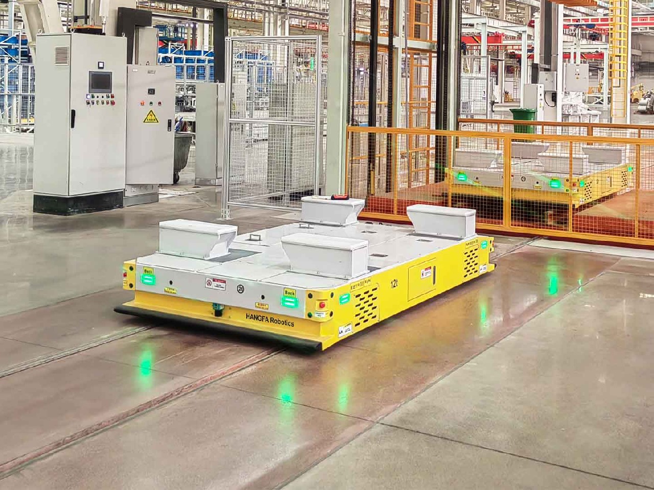 Application of 12t Heavy Load RGV in Assembly and Automatic Production Line Handling of Lower Frame