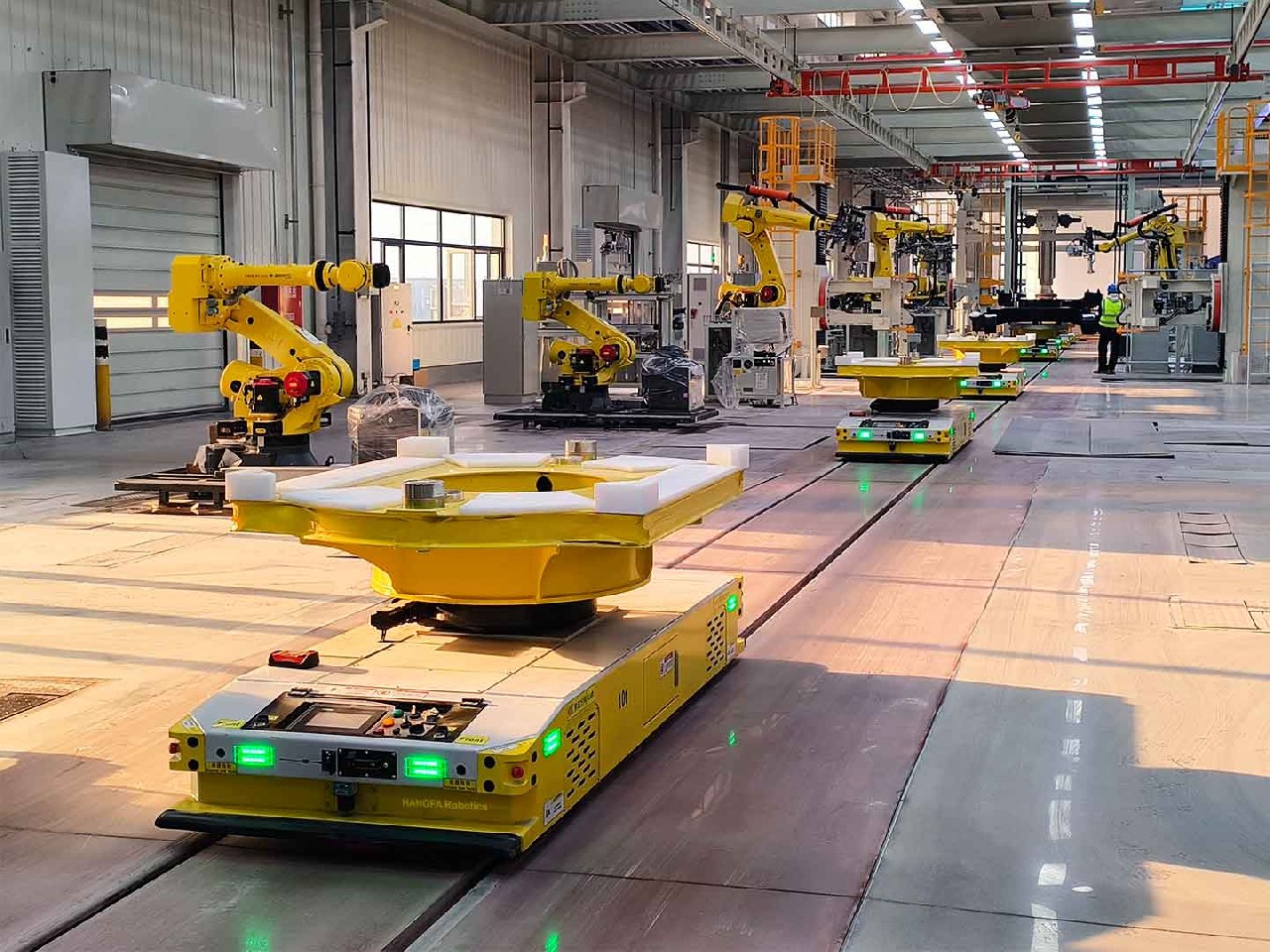 Application of 10t Heavy Load RGV in Assembly and Automatic Production Line Handling of Upper Frame