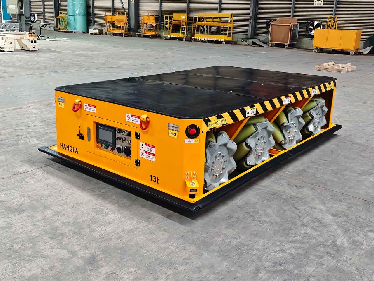 Application of 13t Mecanum Wheel AGV in Model Seismic Transport